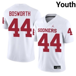 White OU Sooners Brian Bosworth #44 Youth Game Jersey 293401-809
