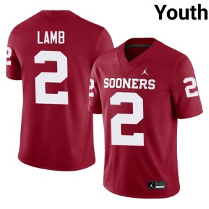 OU Sooners CeeDee Lamb #2 Youth 2026 Crimson Jersey 274677-127
