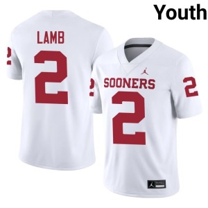 #2 OU Sooners Youth CeeDee Lamb White University Jerseys 921863-917