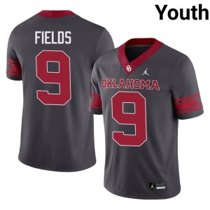 Alternate Youth Anthracite NCAA #9 OKLA Sooners Dakoda Fields Jersey 883207-256