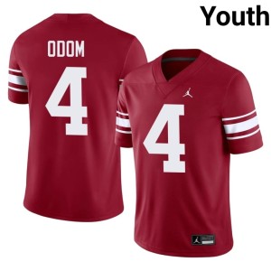 Throwback Youth Crimson Oklahoma Sooners #4 Daniel Odom Replica Jersey 226965-491