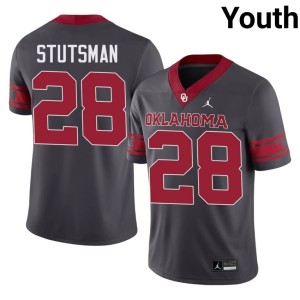 Alternate Anthracite Youth Danny Stutsman #28 OKLA High School Jerseys 543698-566