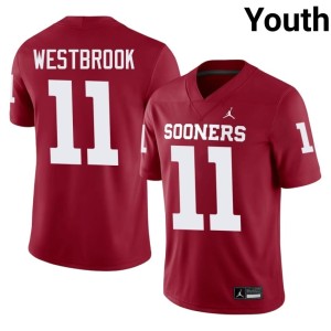 Crimson #11 Dede Westbrook Oklahoma Sooners Youth Alumni Jersey 314206-657