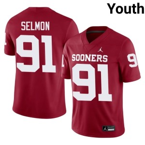 Crimson OKLA #91 Alumni Dewey Selmon Youth Jersey 484103-589