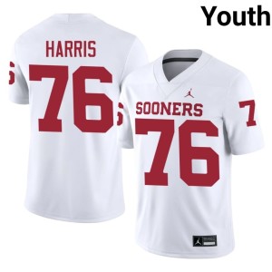 University of Oklahoma Sooners Youth Official White E'Marion Harris #76 Jerseys 531728-238