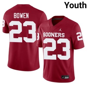 Crimson Oklahoma #23 Replica Youth Eli Bowen Jerseys 754786-348
