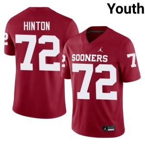 #72 OKLA Crimson Fred Hinton College Youth Jerseys 959068-497