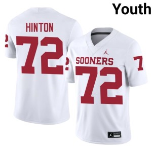 Football OU #72 Youth White Fred Hinton Jerseys 974300-410