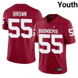 Sooners Alumni Youth #55 Jammal Brown Crimson Jerseys 351051-527