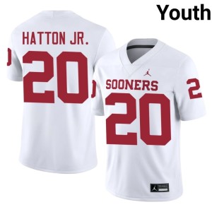 OU Sooners Jonathan Hatton Jr. Limited #20 White Youth Jersey 393344-480