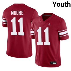 Throwback Kristan Moore Limited Youth #11 OU Crimson Jerseys 436728-327