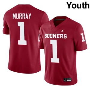 Kyler Murray Boomer Sooner Stitched #1 Crimson Youth Jersey 827840-171