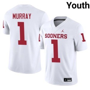 #1 White NCAA Oklahoma Sooners Youth Kyler Murray Jersey 235781-591