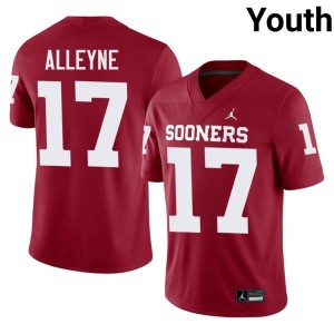 Crimson Youth Mackenzie Alleyne Replica #17 OU Sooners Jersey 707062-809