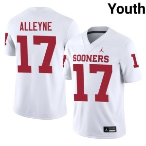 Youth 2026-27 University of Oklahoma Sooners #17 White Mackenzie Alleyne Jerseys 631464-393
