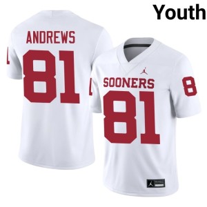 Mark Andrews Sooners White #81 Youth College Jersey 766179-718