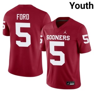 Crimson Markel Ford High School #5 Youth Boomer Sooner Jerseys 926391-103