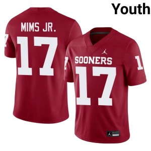 OU Marvin Mims Jr. High School Youth Crimson #17 Jerseys 368547-254
