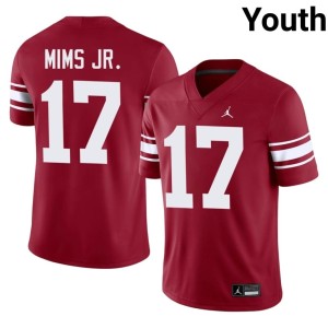 Throwback #17 OKLA Youth NCAA Crimson Marvin Mims Jr. Jersey 684884-914