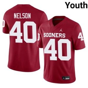 Matthew Nelson Youth #40 Oklahoma Crimson Limited Jersey 218804-200