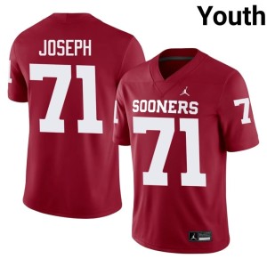 Youth #71 Peyton Joseph 2026-27 OU Sooners Crimson Jersey 683421-166