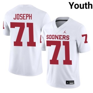 Youth #71 Peyton Joseph University of Oklahoma Sooners NCAA White Jerseys 523596-854