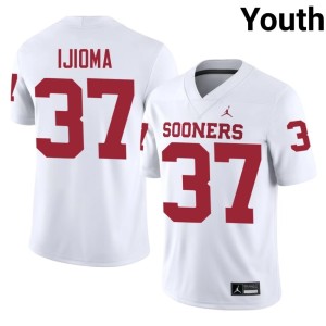 Replica Prince Ijioma OU Sooners #37 Youth White Jerseys 976642-874