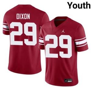 Throwback OU Ricky Dixon Crimson #29 Youth University Jersey 609200-595