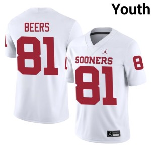 White Youth University Rocky Beers OKLA Sooners #81 Jersey 250726-589