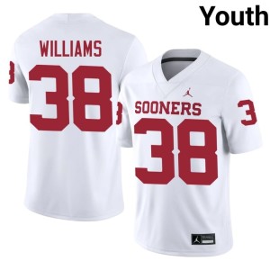 Youth #38 White Roy Williams Stitched Oklahoma Sooners Jerseys 105522-335