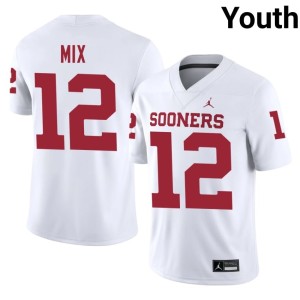 Youth Replica Ryder Mix Boomer Sooner White #12 Jersey 875391-358