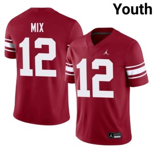 Throwback OKLA Ryder Mix #12 Game Crimson Youth Jersey 302959-800