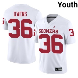 Youth OKLA Sooners Player #36 White Steve Owens Jerseys 882564-798