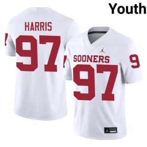 Tommie Harris White #97 OKLA Stitched Youth Jerseys 288610-286